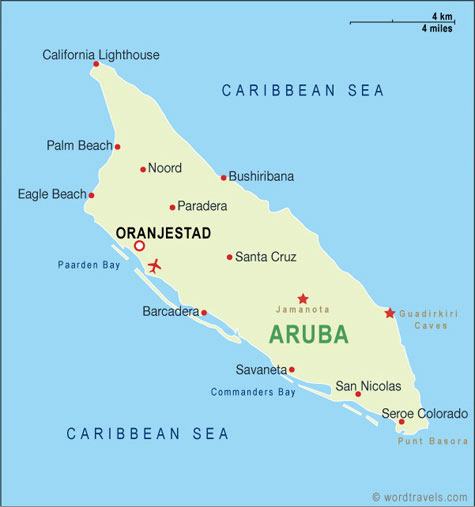 Aruba Map