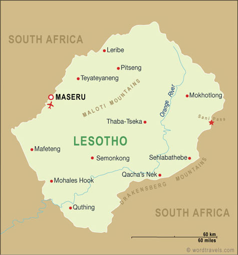 Lesotho Map