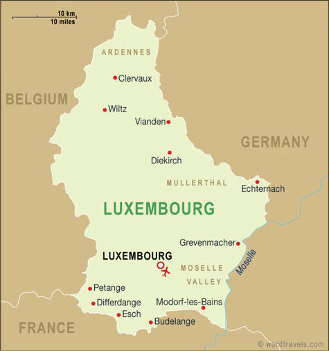 Luxembourg Map