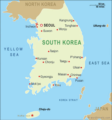 South Korea Map