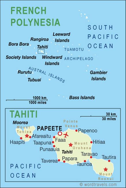 Tahiti and French Polynesia Map